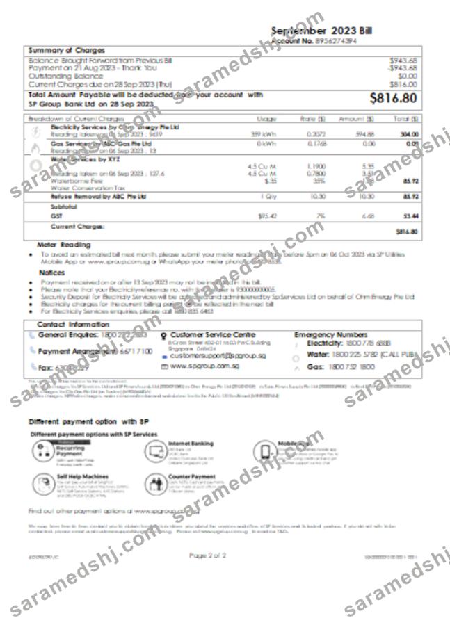 SP Group utility business bill, SCR, page 2